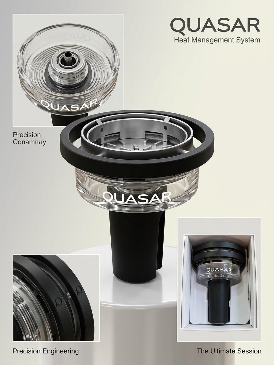Quasar Nargile Lülesi - 3 Katmanlı Cam